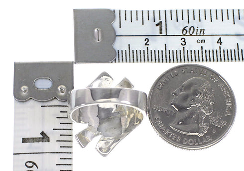 Silver Southwest Jet Ring Size 7-1/4 QX87546